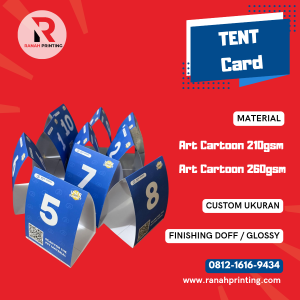 cetak tent card jakarta