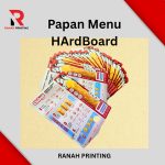 Papan menu hardboard custom untuk cafe dan restoran